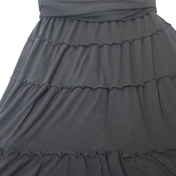 INC International Concepts Ladies Size Large Black Foldover Waist Skirt - Picture 2 of 3